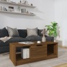Table basse chêne marron 102x50x36 cm bois d'ingénierie 