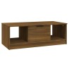 Table basse chêne marron 102x50x36 cm bois d'ingénierie 