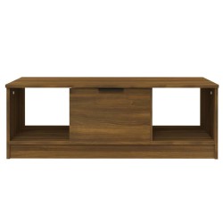 Table basse chêne marron 102x50x36 cm bois d'ingénierie 