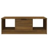 Table basse chêne marron 102x50x36 cm bois d'ingénierie 