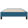 Cadre de lit sans matelas bleu foncé 100x210 cm velours 