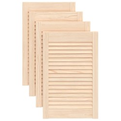 Portes d'armoire à persiennes 4 pcs 61,5x39,4 cm pin massif 