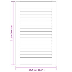Portes d'armoire à persiennes 4 pcs 61,5x39,4 cm pin massif 
