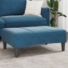 Repose-pied bleu 77x55x31 cm velours 