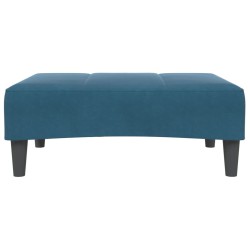 Repose-pied bleu 77x55x31 cm velours 