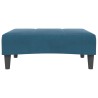 Repose-pied bleu 77x55x31 cm velours 
