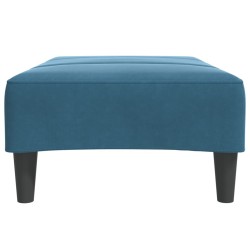 Repose-pied bleu 77x55x31 cm velours 
