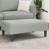 Repose-pied gris clair 77x55x31 cm velours 