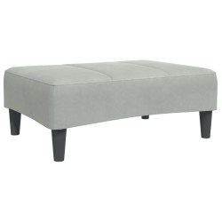 Repose-pied gris clair 77x55x31 cm velours 