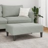 Repose-pied gris clair 77x55x31 cm velours 