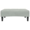 Repose-pied gris clair 77x55x31 cm velours 