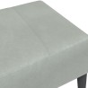 Repose-pied gris clair 77x55x31 cm velours 