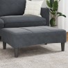 Repose-pied gris foncé 77x55x31 cm velours 