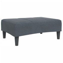 Repose-pied gris foncé 77x55x31 cm velours 