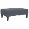Repose-pied gris foncé 77x55x31 cm velours 