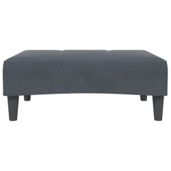 Repose-pied gris foncé 77x55x31 cm velours 