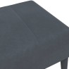 Repose-pied gris foncé 77x55x31 cm velours 