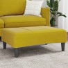 Repose-pied jaune 77x55x31 cm velours 