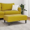 Repose-pied jaune 77x55x31 cm velours 