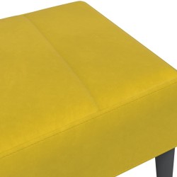 Repose-pied jaune 77x55x31 cm velours 