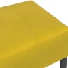 Repose-pied jaune 77x55x31 cm velours 