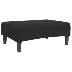 Repose-pied noir 77x55x31 cm velours 