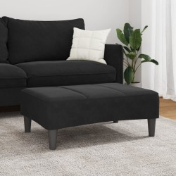 Repose-pied noir 77x55x31 cm velours 