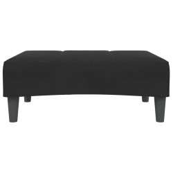 Repose-pied noir 77x55x31 cm velours 