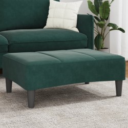 Repose-pied vert foncé 77x55x31 cm velours 