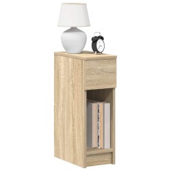 Tables de chevet avec tiroir 2 pcs chêne sonoma 20x36x60 cm 