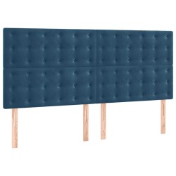 Têtes de lit 4 pcs Bleu foncé 80x5x78/88 cm Velours 