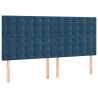 Têtes de lit 4 pcs Bleu foncé 80x5x78/88 cm Velours 