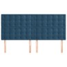 Têtes de lit 4 pcs Bleu foncé 80x5x78/88 cm Velours 