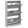 Meuble à chaussures sonoma gris 80x21x125,5cm bois d'ingénierie 