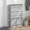 Meuble à chaussures sonoma gris 80x21x125,5cm bois d'ingénierie 