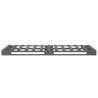Lit de palette sans matelas gris 100x200 cm bois massif 