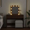 Coiffeuse avec LED chêne marron 100x40x130 cm 