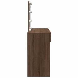 Coiffeuse avec LED chêne marron 100x40x130 cm 