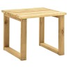 Chaise longue de jardin avec table et coussin Pin imprégné 