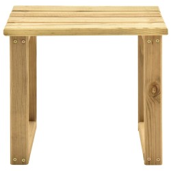 Chaise longue de jardin avec table et coussin Pin imprégné 