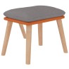 Chaise de relaxation repose-pied Gris clair Similicuir et tissu 