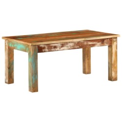 Table basse 100x55x45 cm bois de récupération massif 