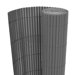 Clôture de jardin Double face PVC 150 x 500 cm Gris 