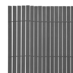 Clôture de jardin Double face PVC 150 x 500 cm Gris 