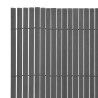 Clôture de jardin Double face PVC 150 x 500 cm Gris 