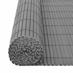 Clôture de jardin Double face PVC 150 x 500 cm Gris 