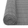 Clôture de jardin Double face PVC 150 x 500 cm Gris 