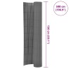 Clôture de jardin Double face PVC 150 x 500 cm Gris 
