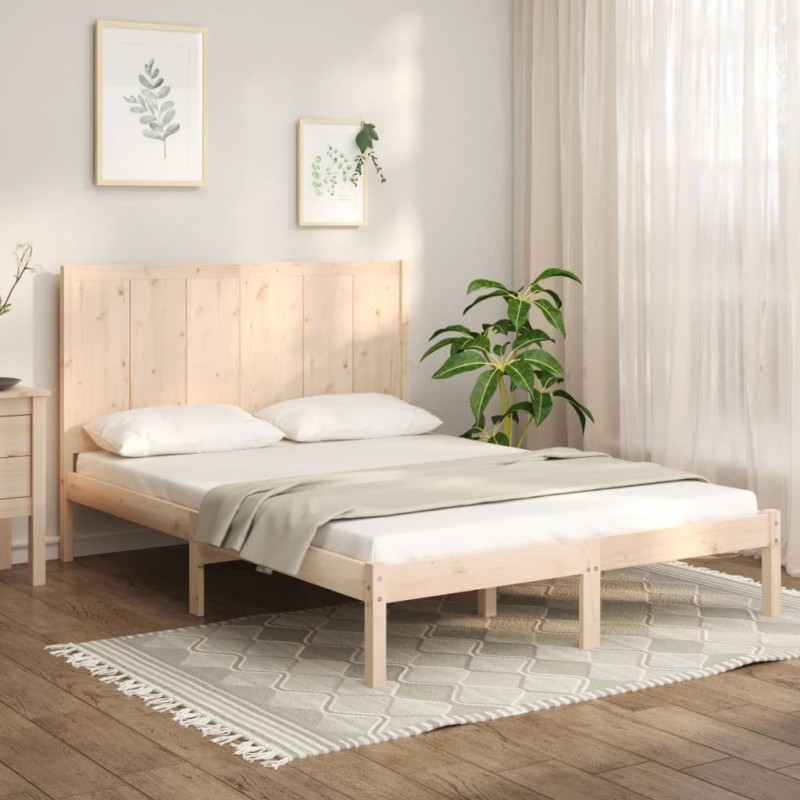 Cadre de lit sans matelas 120x200 cm bois de pin massif 