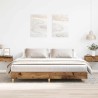 Cadre de lit sans matelas vieux bois 160x200 cm bois ingénierie 